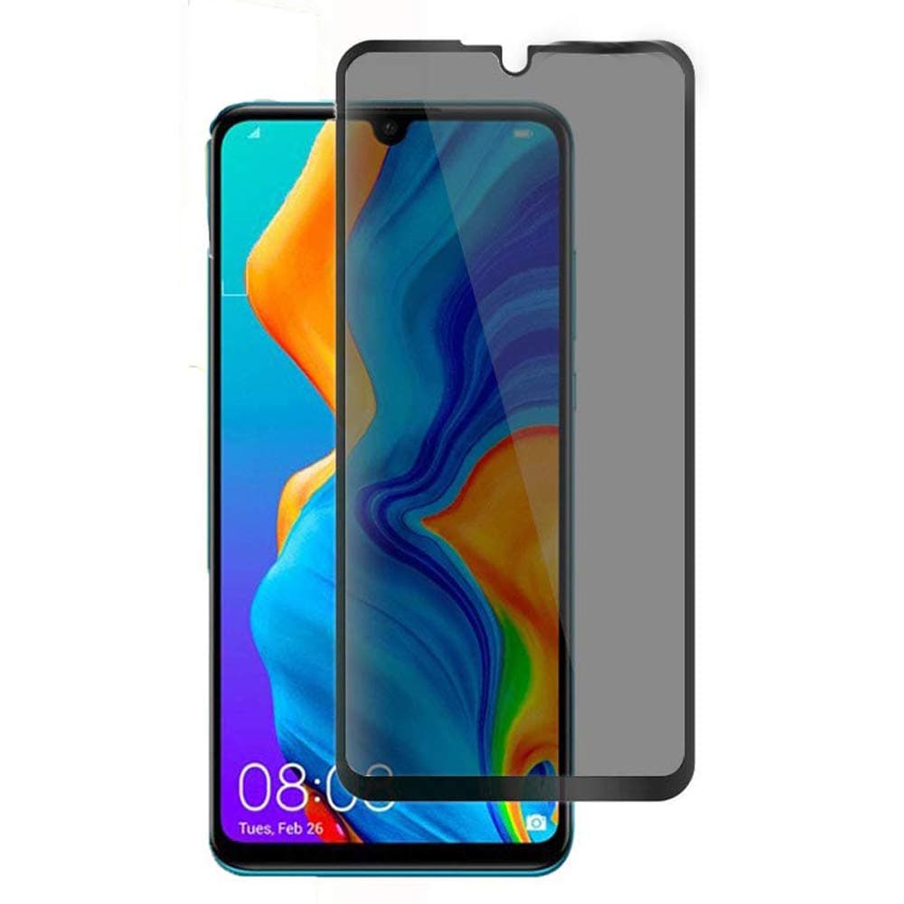 for Huawei P30 Lite Privacy Screen Protector - [2 Pack] Front Bubble Free Huawei P30 Lite Privacy Anti-Spy Screen Protector Anti-Scratch Protective Film