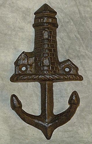 Lighthouse Anchor Wall Decor Hook Rustic Metal