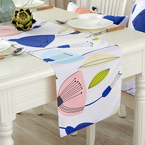 Table flag modern simple bed flag,Nordic table table flag cloth,Bed flag,All cotton decorative cloth-E 33x160cm(13x63inch)