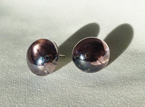Sparkling Purple Marble Stud Earrings