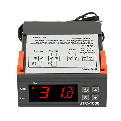 DC AC 12V/24V Two Relay Output Digital Temperature Controller STC-1000 Thermostat -50~99 Degree with Sensor