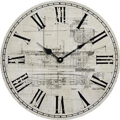 Buggy Round Decorative Wall Clock-Shabby Chic Floral Patchwork Clock - Vintage Wall Clocks for Living Room, Bedroom and Kitchen - Multi-Coloured Cute Retro Style Clock Wall 12inches 30cm