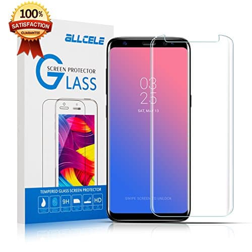 Galaxy S8 Plus Screen Protector S8 Plus Tempered Glass 9H Hardness [Easy To Install] Anti- Scratch Anti-Fingerprint Bubble Free [Case Friendly] HD Clear Cover Film for Samsung Galaxy S8+ Plus ALLCELE
