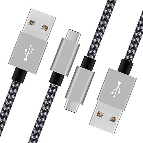 USB Type C Cable, AILANSI 2PACK 6FT 6FT USB C to USB A Charger,Nylon Braided Fast Charging Cord(2A) for Samsung Galaxy Note 8 S8,Google Pixel,LG V30 V20 G6 5,Nintendo Switch,OnePlus 5 3T 2(Gray)