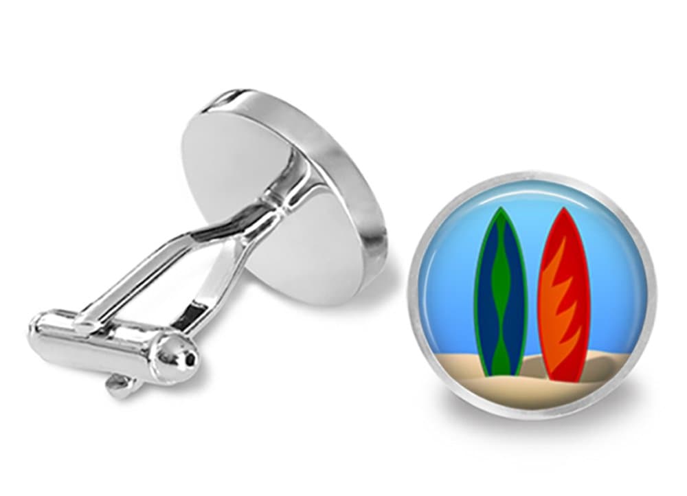 Surfer Surfboard Cufflinks