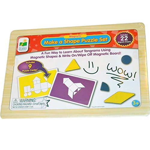The Learning Journal Magnetic Make A Shape Puzzle Set 22-Shapes and Dry Erase Board