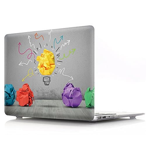 Allytech Macbook Pro13 Inch Case - Creative bulb series Pattern Soft Touch Hard Shell Plastic Laptop Protective Cover for Apple MacBook Pro 13" Model A1278, Creative Paper Bulb