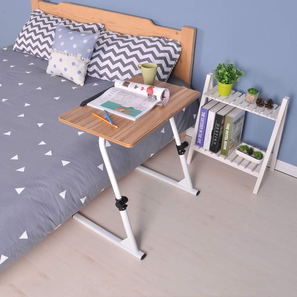 Folding TV Tray Side Table End Table Adjustable Portable Sofa Table Snack Table Laptop Desk for Couch/Sofa Bed Eating Writing Reading Living Room Home Office Decor