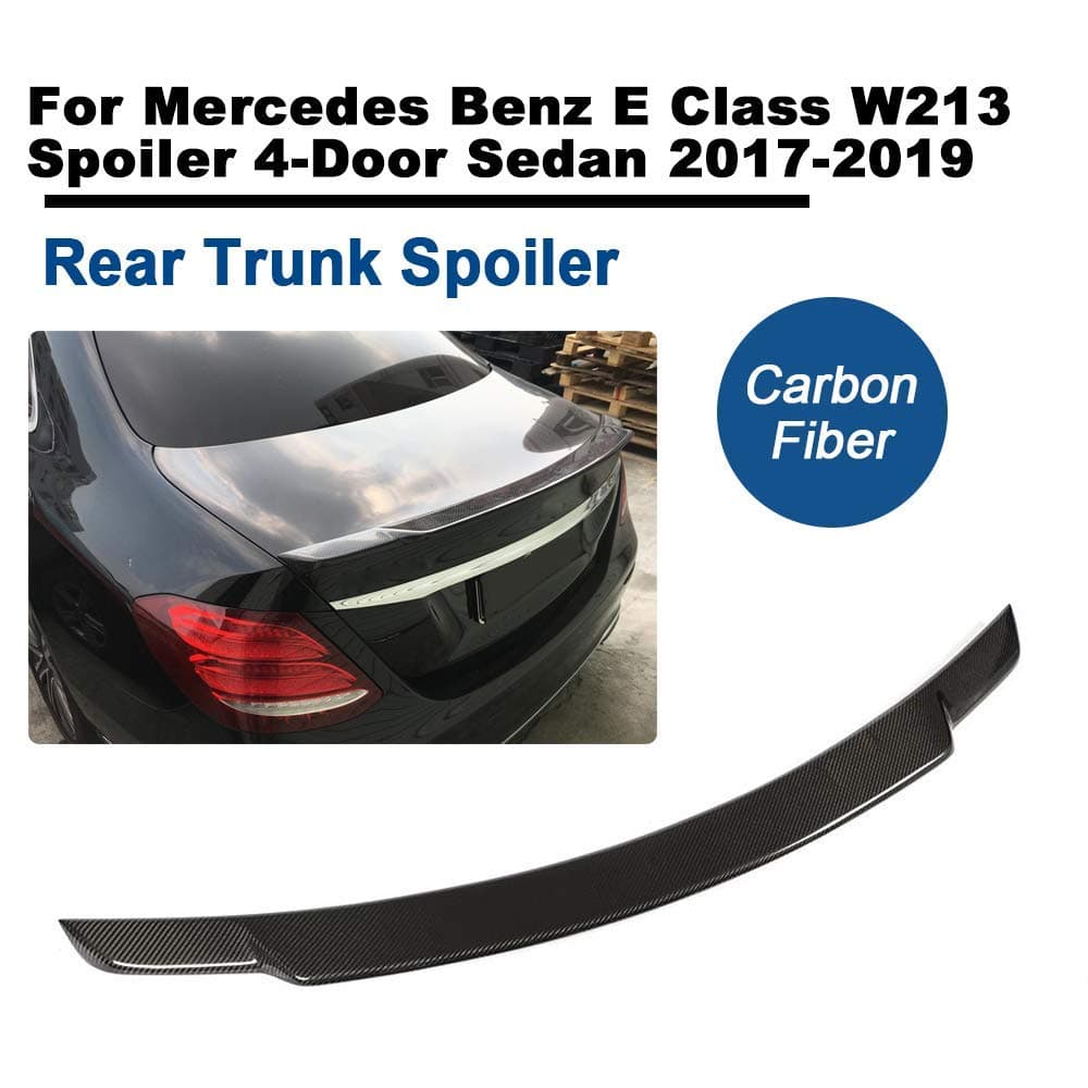QCYP Suitable for Mercedes E Class W213 E200 E250 E300 E400 E43 E63 Amg Sedan 2017-2019 Carbon Fiber Rear Trunk Boot Spoiler Wing Lid Body Kit