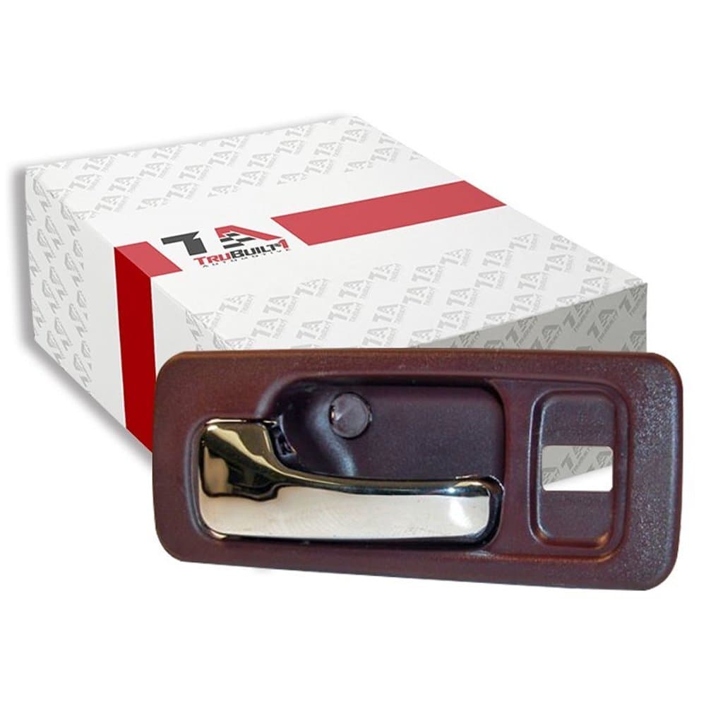 T1A Interior Inside Front Left Driver's Side Door Handle Replacement 1990-1993 Honda Accord Red with Chrome Lever, T1A-72165-SM4-003ZD