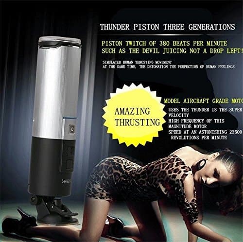 DODOIT LETEN Piston USB Charged Super Fast Retractable Fully Automatic Products 0-380/Minute£¨Note: You need a long time press switch when to start) (Color: Black)