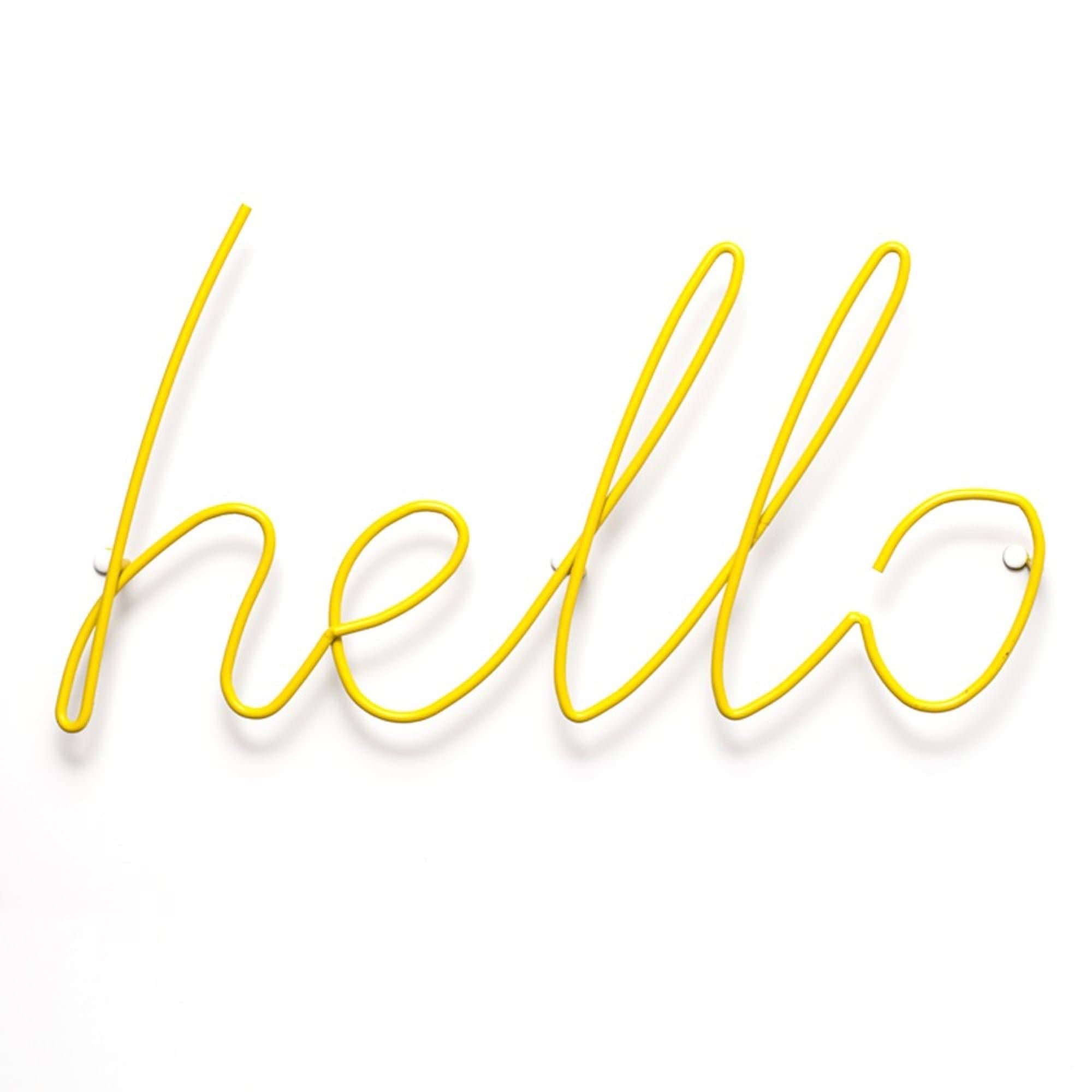 Block Design Hello Coat Rack - Yellow