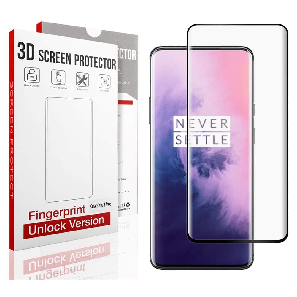 QITAYO Screen Protector for oneplus 7 pro, [HD Clear] [Bubble-Free][Case Friendly] Tempered Glass Screen Protector Compatible with oneplus 7 pro
