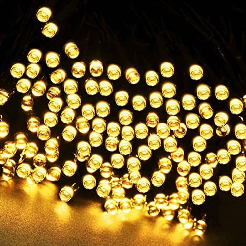 iLAZ [200 LED 8 Modes] Solar Powered LED String Light, Easter lights, 72ft 22m, Ambiance Solar Christmas Lights, Solar Fairy String Lights for Outdoor, Gardens, Homes, Christmas Party (Warm white)