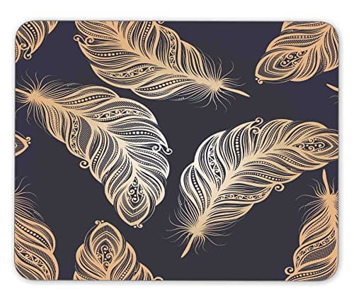 Seamless Pattern with Feathers Mouse pad mouse pad mouse pad mice pad mouse pad the office mat mouse pad Mousepad Nonslip Rubber Backing