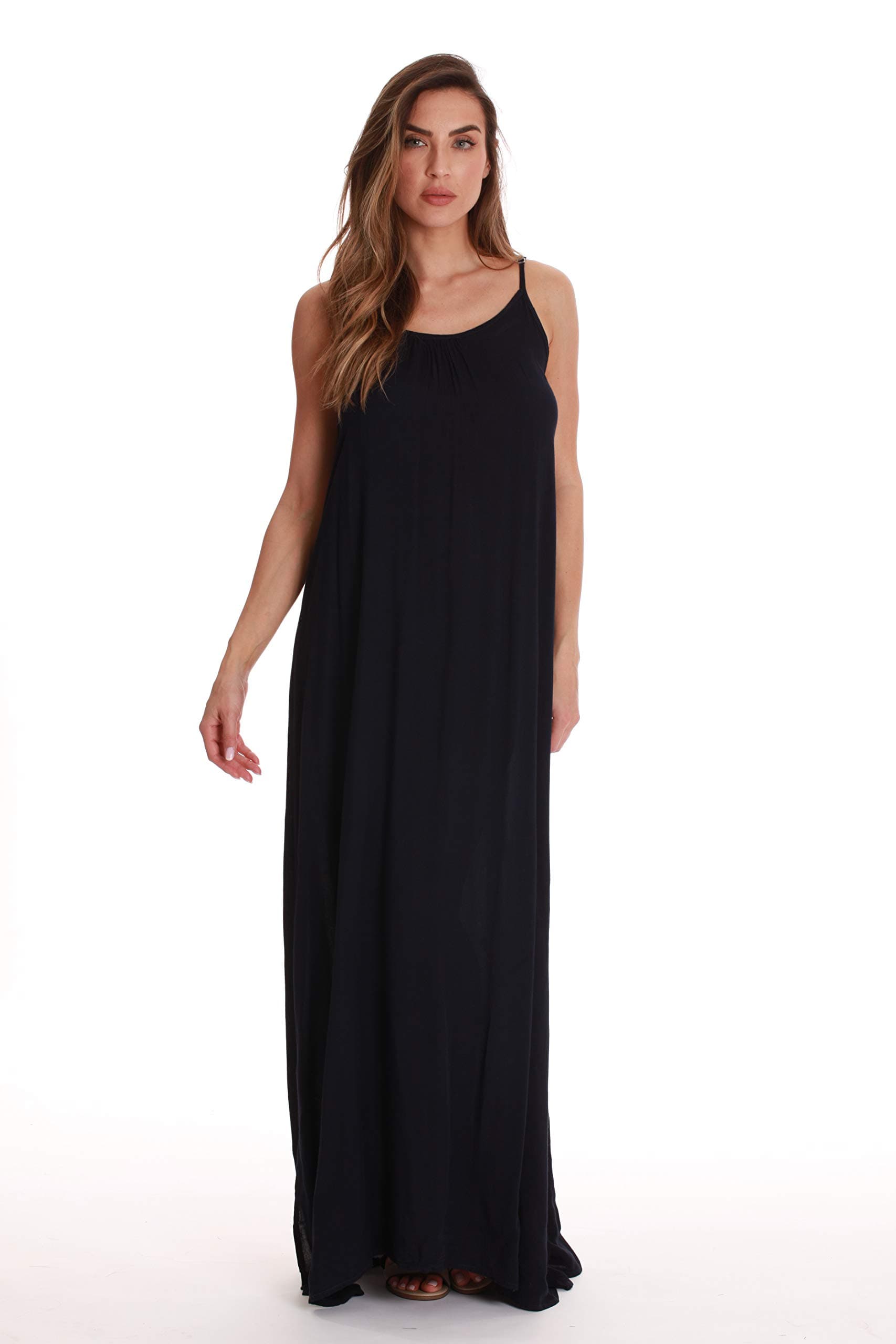 Riviera Sun Solid Spaghetti Strap Dress