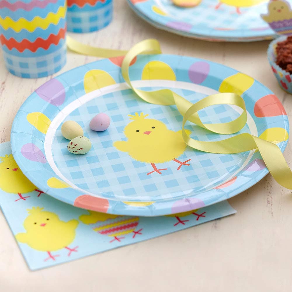 Easter Chick Paper Plates x 8