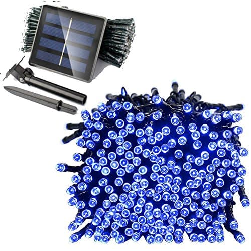 Easywin Solar Powered LED String Lights,200LED 72ft 8 Modes Waterproof Ambiance lighting for Outdoor/Patio/Lawn/Landscape/Fairy Garden/Home/Wedding/Holiday/Christmas Party-Blue
