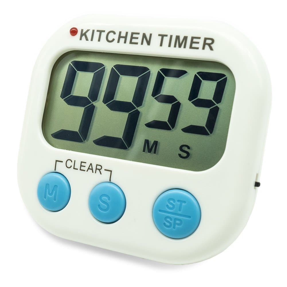 Digital Kitchen Countdown Timer, Silent Flashing/Beeping Mini Portable Button Lcd Timer with Stand and Magnetic Back for Kids, Teachers, Classroom, Cooking, Chef, Homework, Spa, Learning, Office.