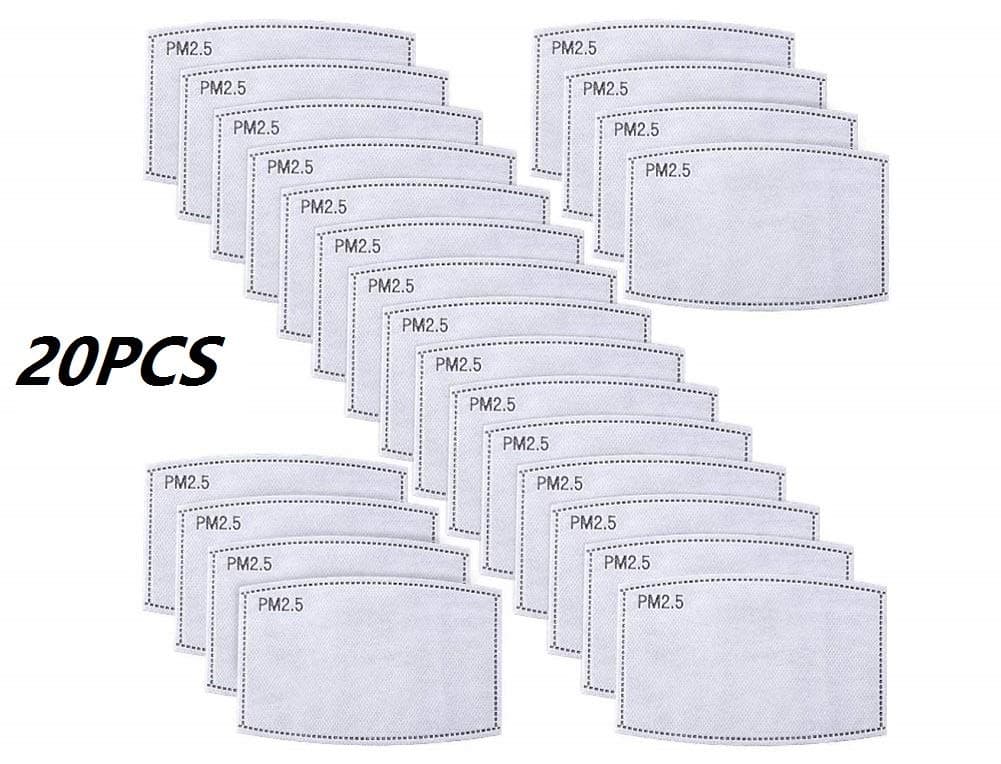 PM2.5 Activated Carbon Filter Replaceable Anti Haze Filter Paper for Mask (20PCS)