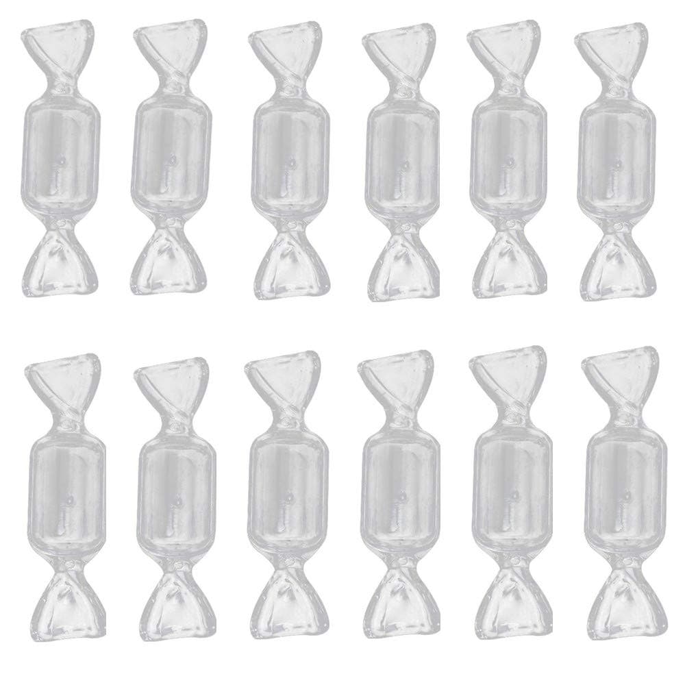 VEIREN 100 Pack Mini Transparent Candy Shape Boxes Chocolate Case Sweet Candies Bags Holder Storage Clear Container Party Wedding Favor