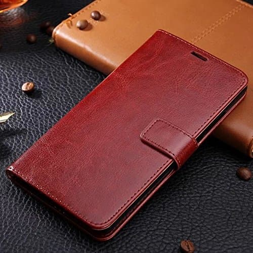 GIONEE S 5.5 case, solid color pattern wallet style case magnetic design flip folio PU Leather cover standup cover case for GIONEE S 5.5 Inch ( Color : Brown , Size : GIONEE S5.5 )