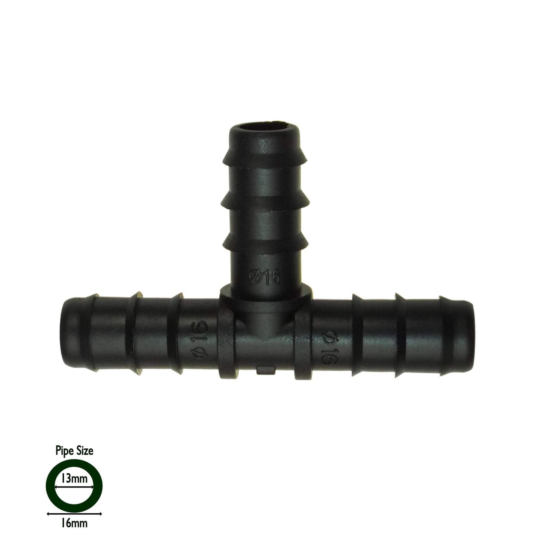 Barbed Pipe Tee 13/16mm. Pack 25