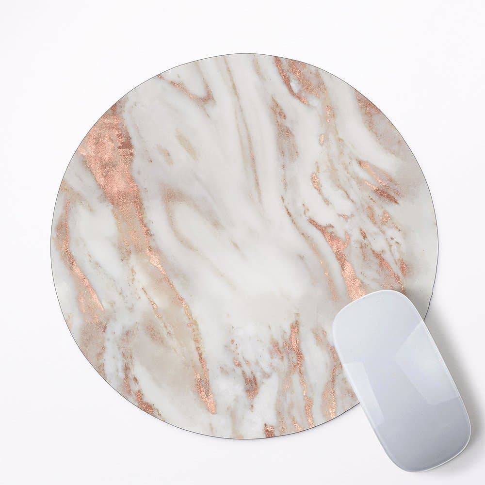 Pink Marble Mouse Pad Computer Mat Rubber Pad