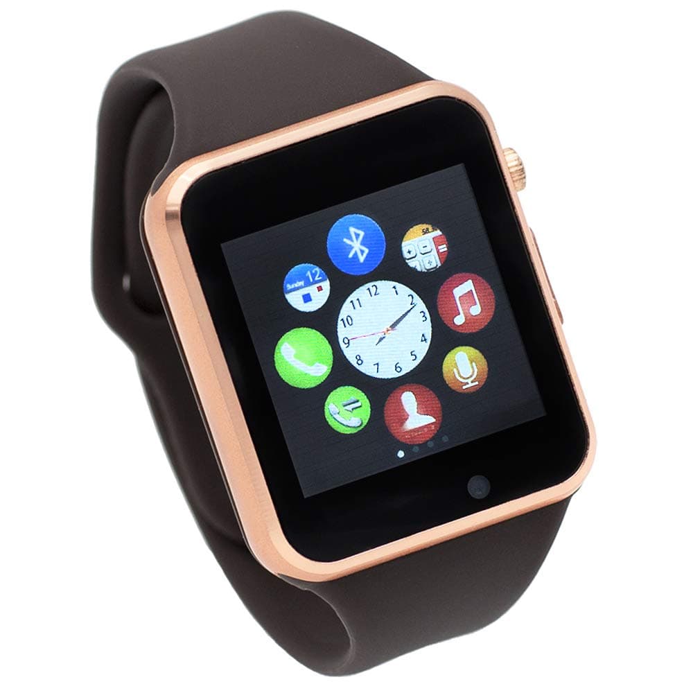 Connected watch compatible with ARCHOS 50D TITANIUM, CEKA TECH® Bluetooth Smart Watch with Curved Touch Screen Camera Support SIM/TF Card Sleep Pedometer