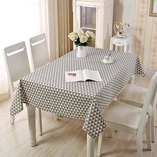 YOUAREFACNY Rectangle Geometric Triangle Pattern Table cloth Gingham Check Out Door Use Or for Home Kitchen