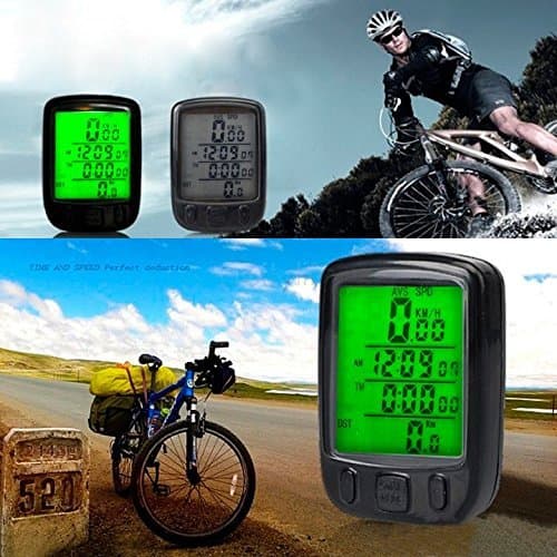 EConcept Waterproof Digital Backlight Bicycle Computer Odometer Speedometer Clock Stopwatch Bike Computer Bicycle Accessories TI26