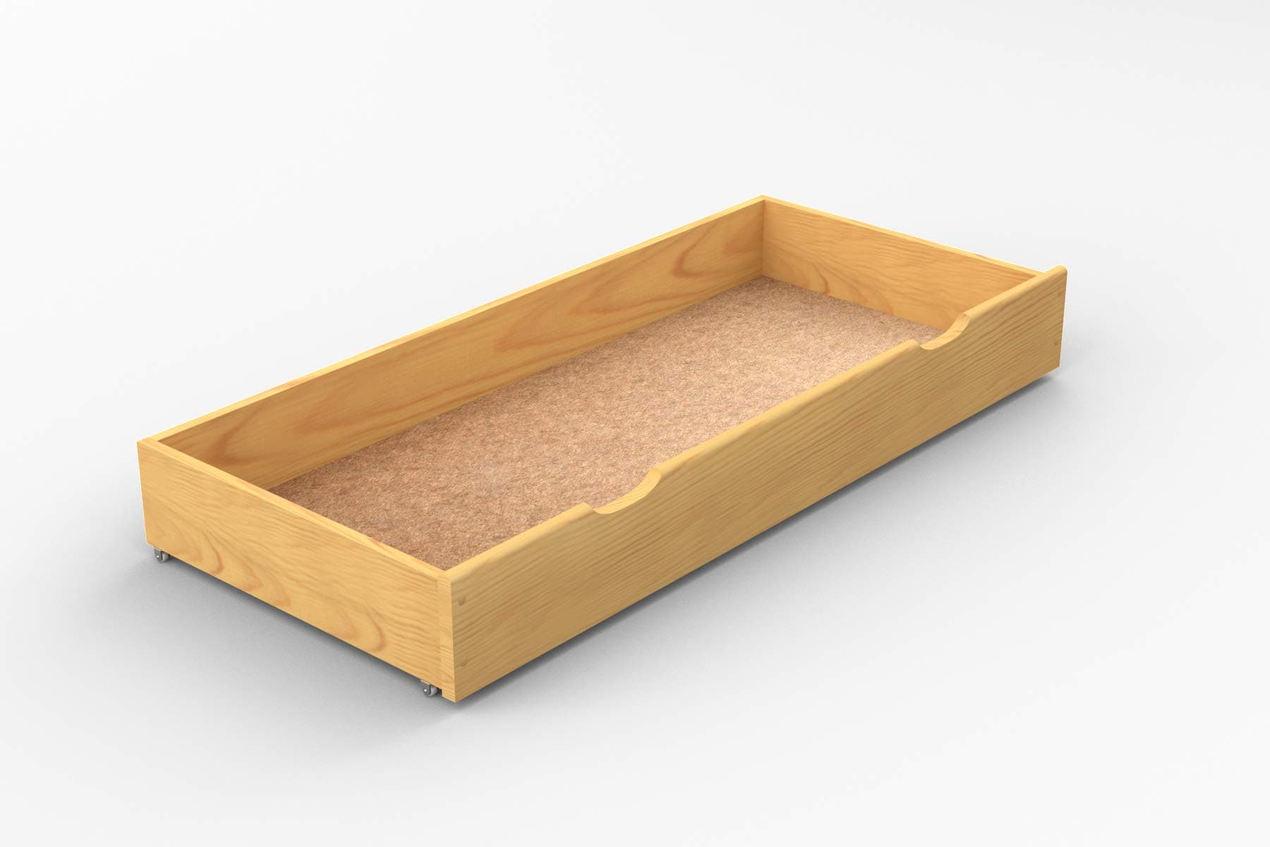 Solid wooden pine underbed storage drawer (ALDER, 150 cm)