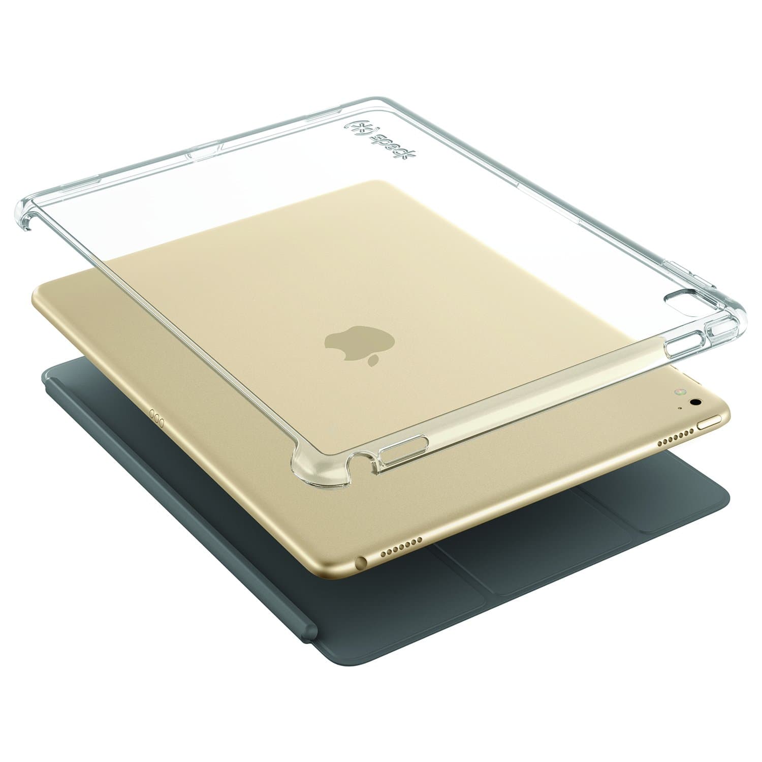 Speck Smart Shell Plus Protective Hardshell Case for 9.7 Inch iPad Pro Plus - Clear,77644-5085