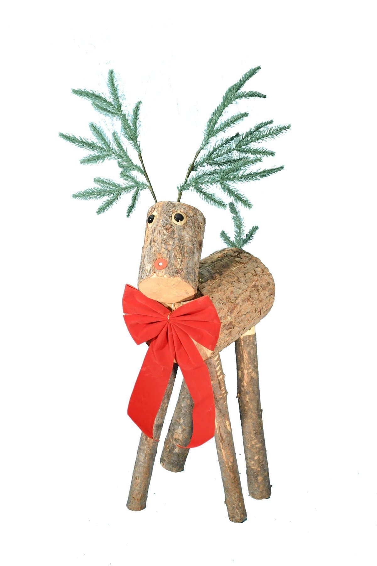 Large Log Reindeer