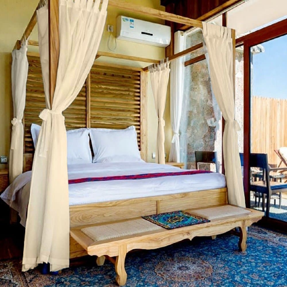 Shatex Indoor/Outdoor Single Window Curtain Panel Drape Solid Tab Top Wheat UV Ray Protected Water-Proof and Color