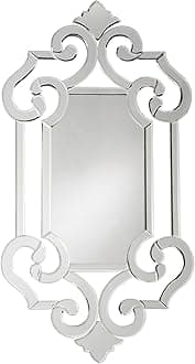 Howard Elliott Clarice Hanging Venetian Wall Mirror, Antique Accent Mirror