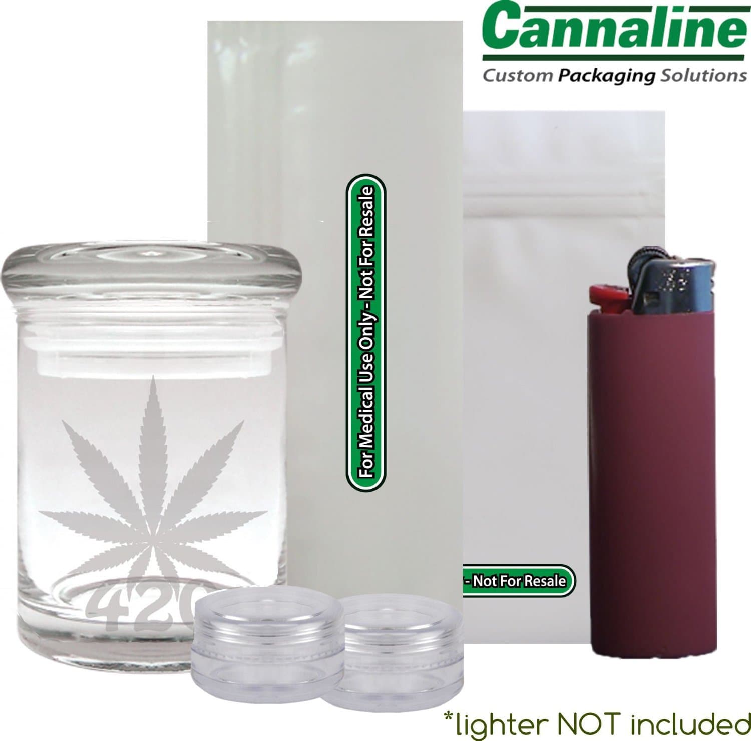 420 Leaf Etched Stash Jar Bundle