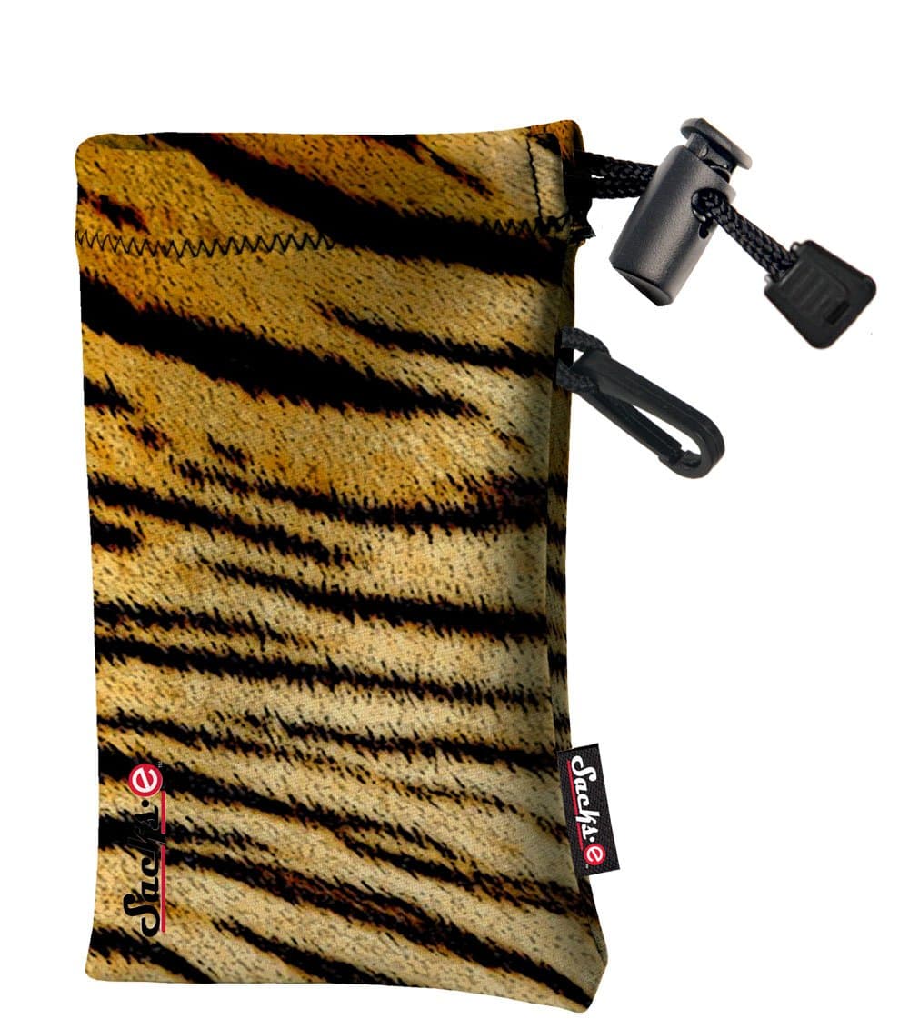 Sacks-e Cell Phone Pouch with Microfiber Inside - Fits iPhones, Samsung Galaxy S3, S4, S5, HTC One, LG Nexus 5 and other phones