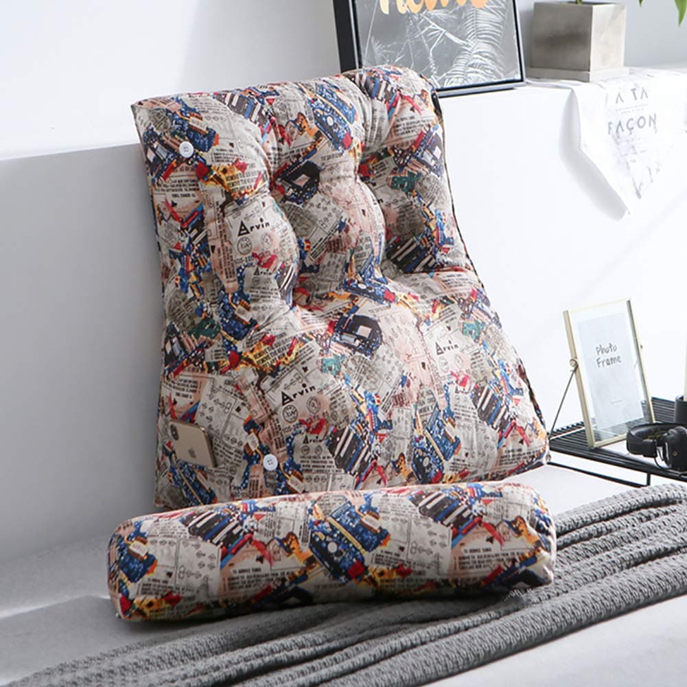 TOPY Triangular Wedge Pillow, Adjustable Backrest Positioning Support Back Cushion Reading Pillow Sofa Bed Daybed Lumbar Pillow-a 50x60cm(20x24inch)