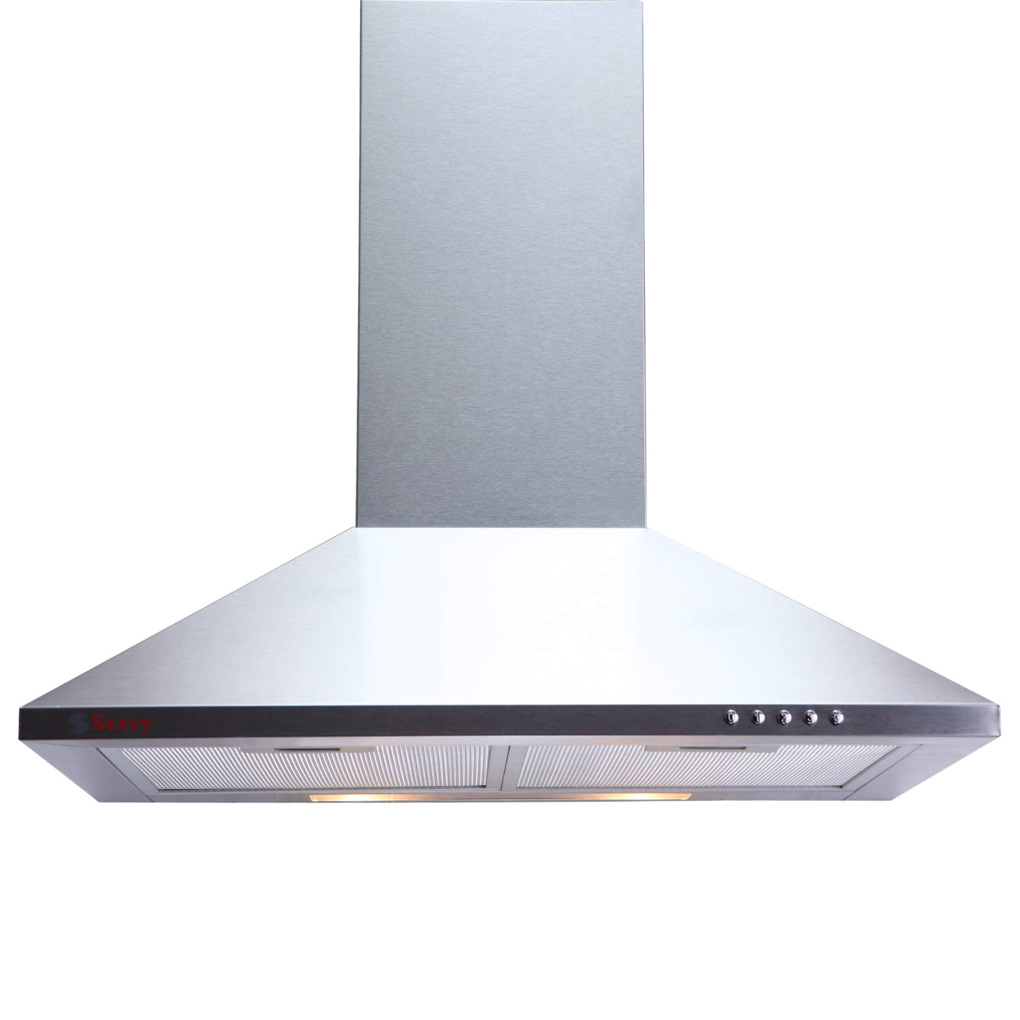 Seavy Kitchen Chimney 60 cm with Cassette Filter, Push Button Panel with LED, Stainless Steel Body, Suction Capacity - 800M3/hr (Mif-SS 60)