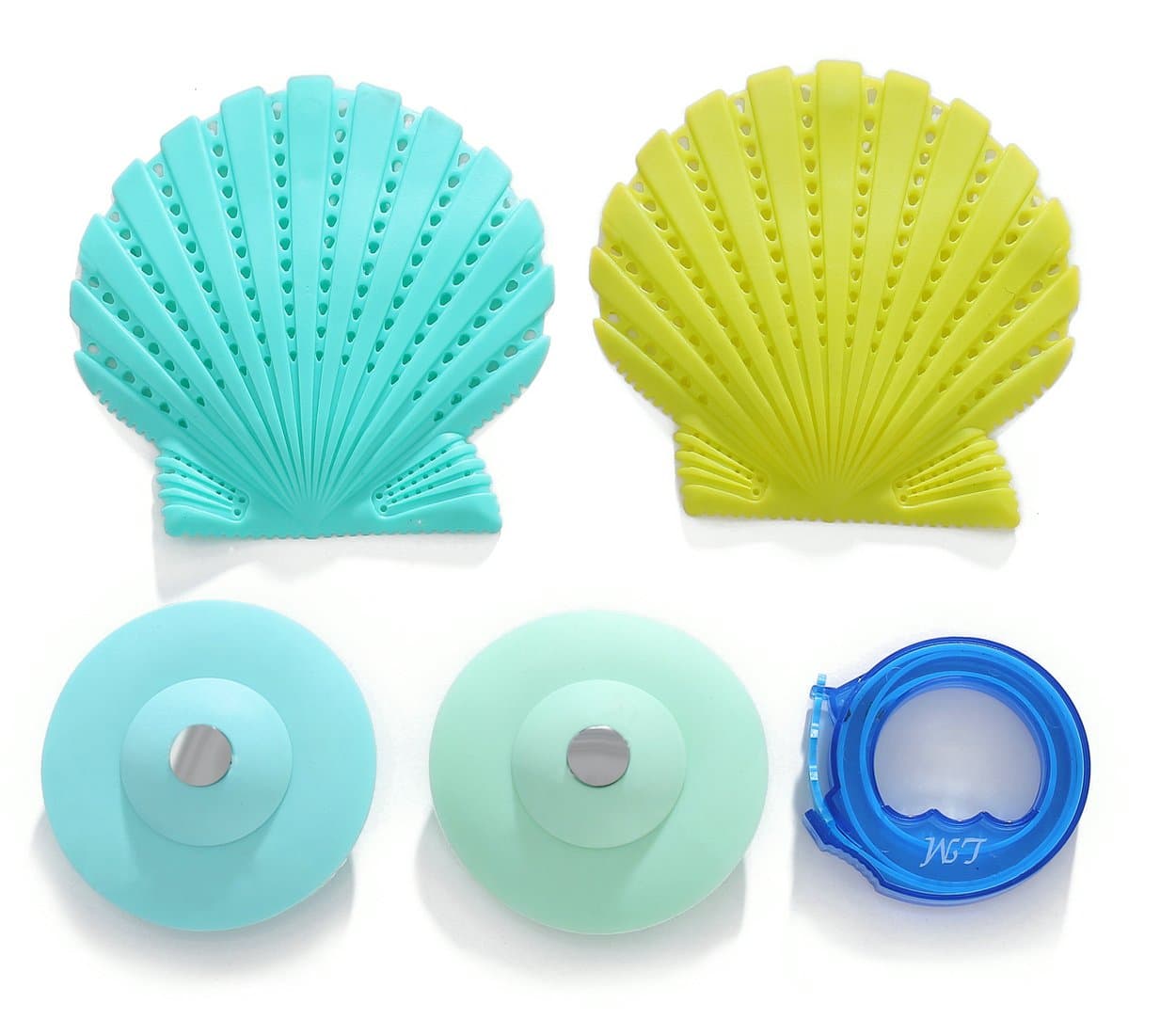 2pcs Drain Stopper +2pcs Drain Protector+ Remover Drain Snake, Solve the pipe jam set, Silicone Hair Catcher for Best Drain Cover & Hair Stopper Drain, Fit to All Size, Easy to Clean