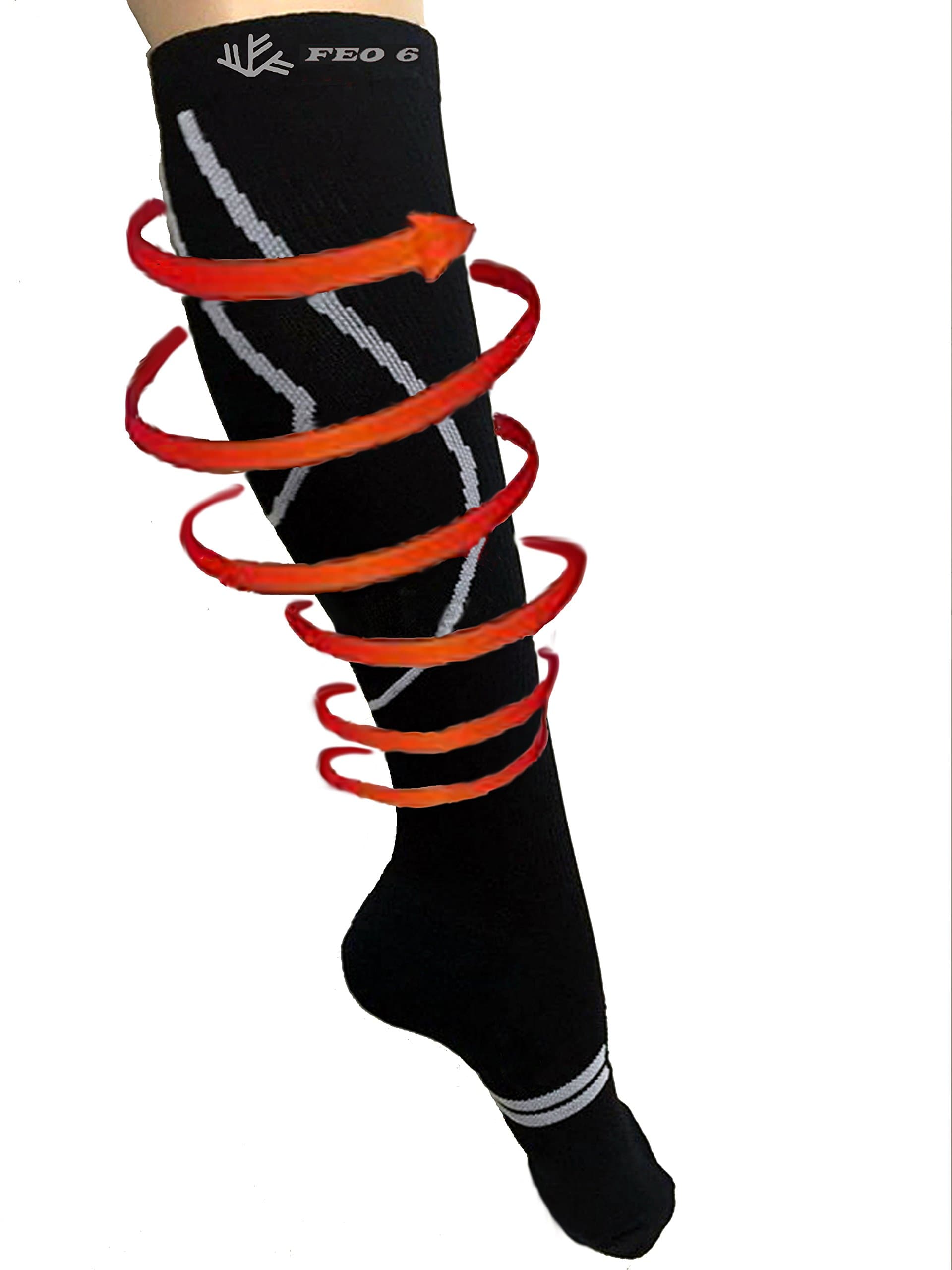 Compression Knees Silver 5% Athletic Edema Socks