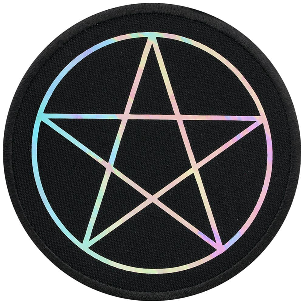 Holographic Pentagram Black Patch