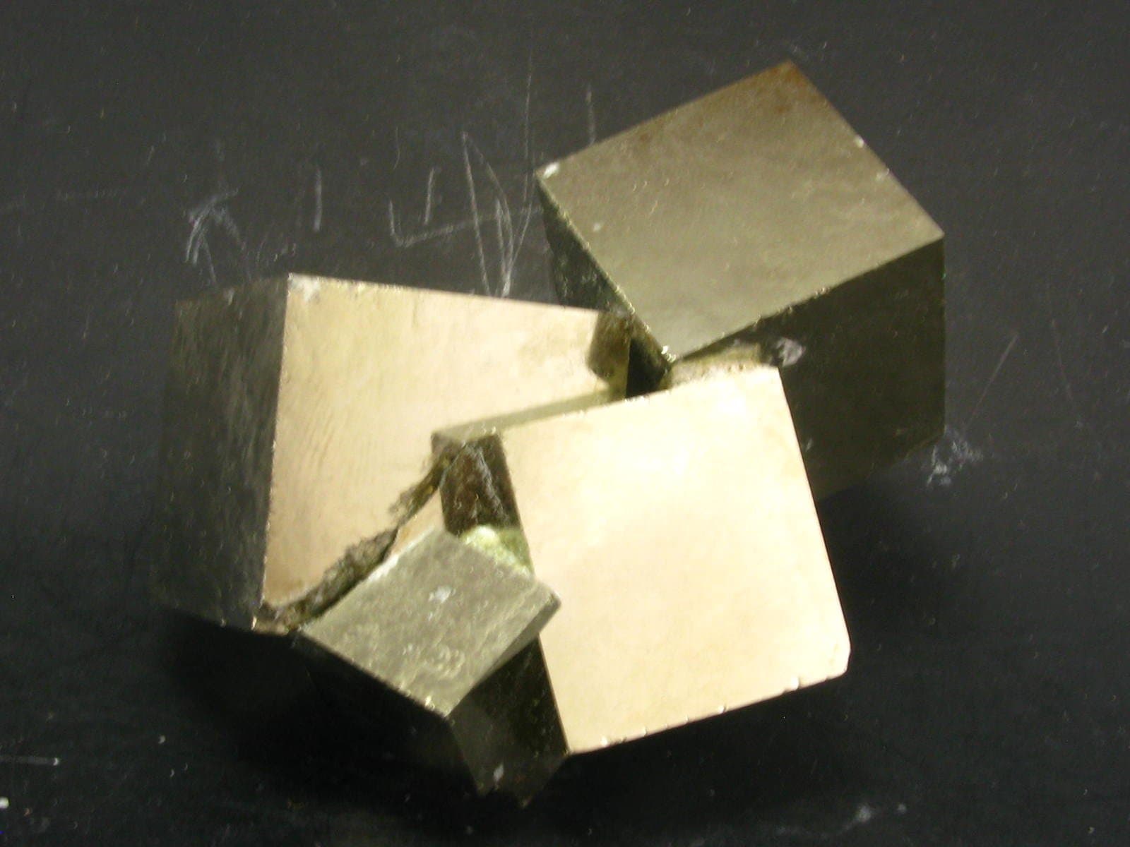 Perfect Cube Pyrite Cluster From Spain - 2.7"