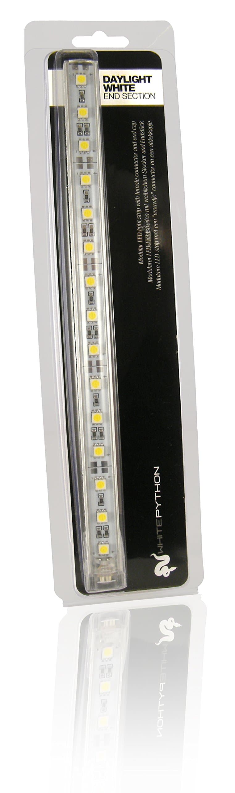 WhitePython LED Strip with End Cap, Daylight White