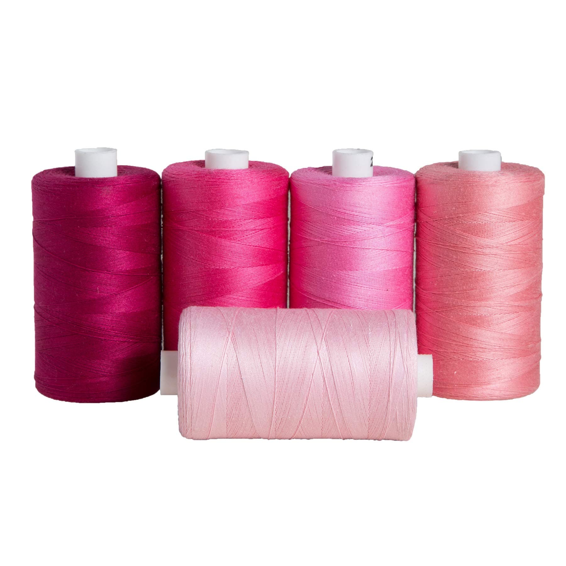 Connecting Threads 100% Cotton Thread Sets - 1200 Yard Spools (Set of 5 - Rosy Glow)