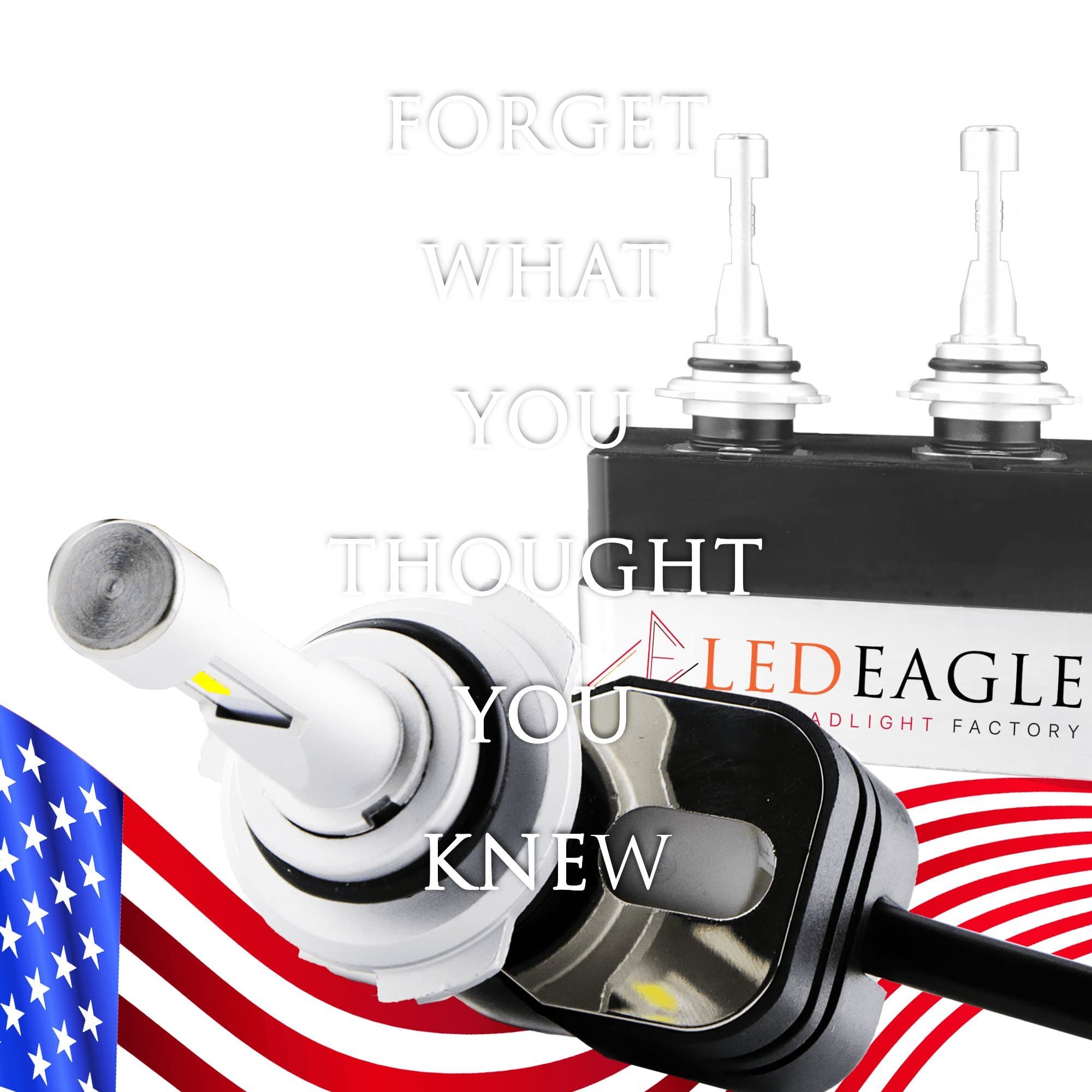 9012 LED Headlight Bulbs Conversion Kit +300% Light on Road 9900LM Cool White 6000K 60W 12V CSP Replace Halogen/HID High Low Beam Fog Light Driving Lamp, Adjustable Beam Angle Dual Heatsink LED EAGLE