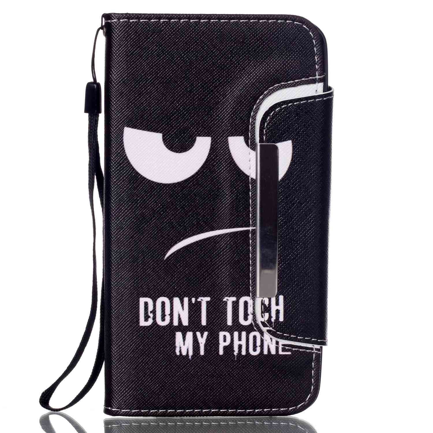 Note 3 Case Samsung Galaxy Note 3 Handbag Case,MOUSE Monster Don't Touch My Phone Pattern Leather [Handbag Function] Magnetic Detachable Folio Wallet Case Cover for Samsung Galaxy Note 3