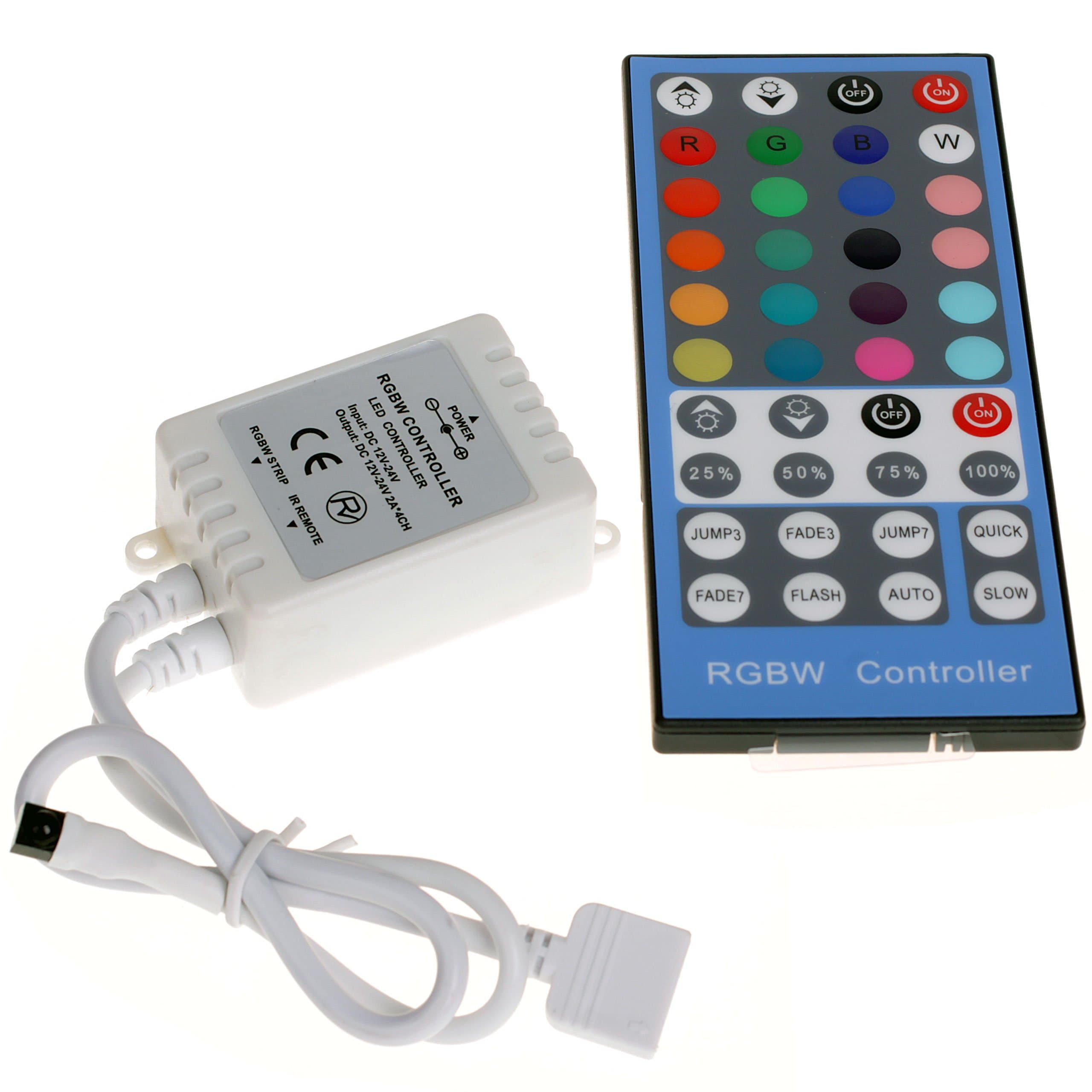 IR Wireless Remote Controller Dimmer Switch 12V 24V 2A x 4CH for RGBW RGB+W LED Lighting Strip Brightness Speed Mode Control