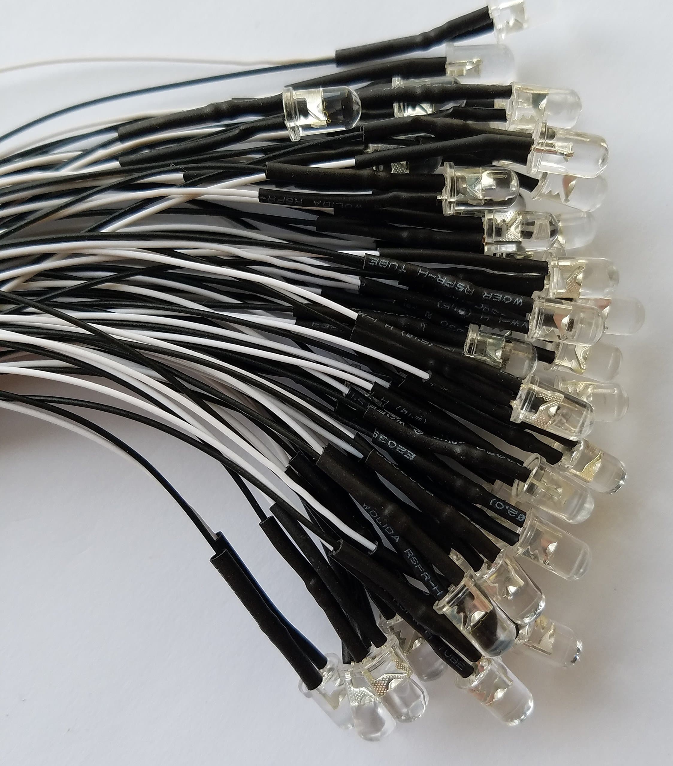 Bit-Lite 50pcs Easy Color-Coded Pre-Wired LED Lights – White (7.75" Leads, 12V) …